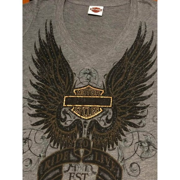 Harley-Davidson T-shirt Medium Women, Rhinestone, TENNESSEE - Picture 2 of 5